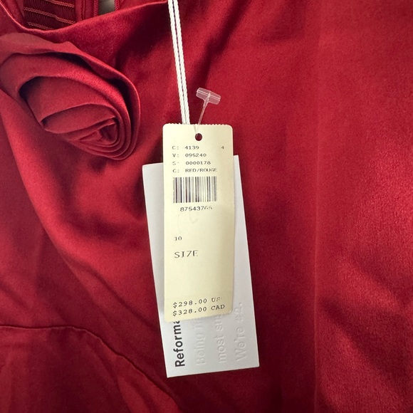 NWT Reformation Frankie Silk Dress - Picture 8 of 12